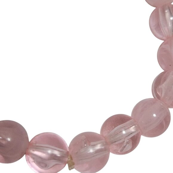 Pink Rose Quartz Beaded Stretch Bracelet Love Healing Fashion Jewelry Women - Picture 2 of 3